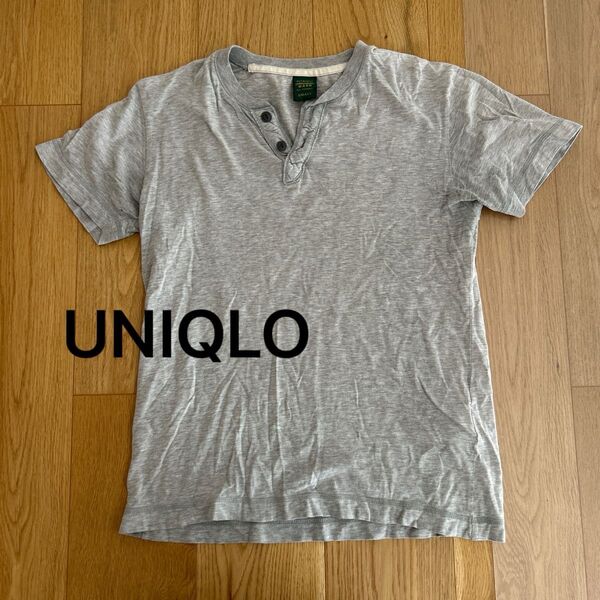UNIQLO Tシャツ S グレー 綿100
