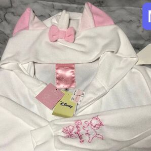 ディズニー マリー MARIE ネコ耳フード付き パジャマ ルームウェア 長袖 上下セット パイル地 Mサイズ 新品未使用