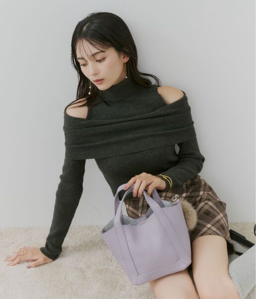 TITTY&CO. 新品 タグ付き レイヤード風タートルネックニットトップス 秋 冬
