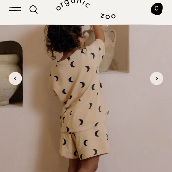 オーガニックズー 1-2y organic zoo 月柄 セットアップ