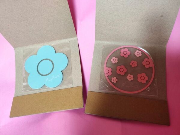MARY QUANT クリアラバー コースター 2点セット ガチャ マリークワント マリクワ マリークヮント