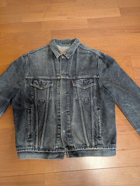 Levi's 70503 L 先染め ブラック 黒 ユーロ ジャケット L デニム Gジャン リーバイス