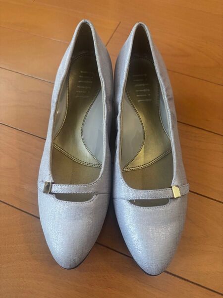未使用 Fitfit Walking パンプス 24cm ラベンダーシルバー
