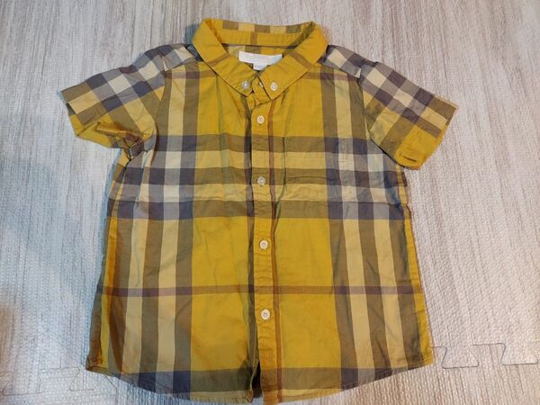 BURBERRY キッズ 半袖シャツ イエロー系 92㎝