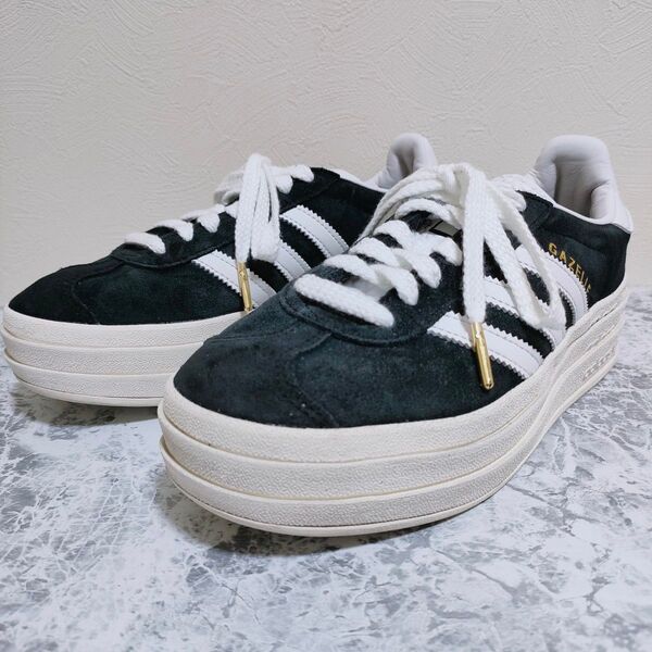 adidas GAZELLE BOLD W 23cm ブラック 厚底