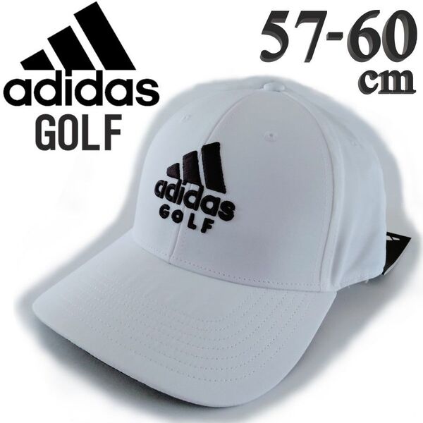 新品 白 アディダス adidas メンズ ゴルフキャップ 帽子