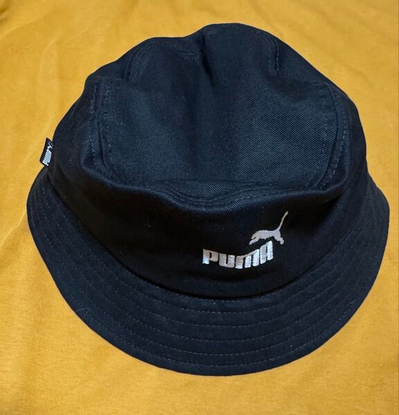 PUMA 帽子 キャップ ハット エッセンシャル NO.1 ロゴバケット 黒色 025365