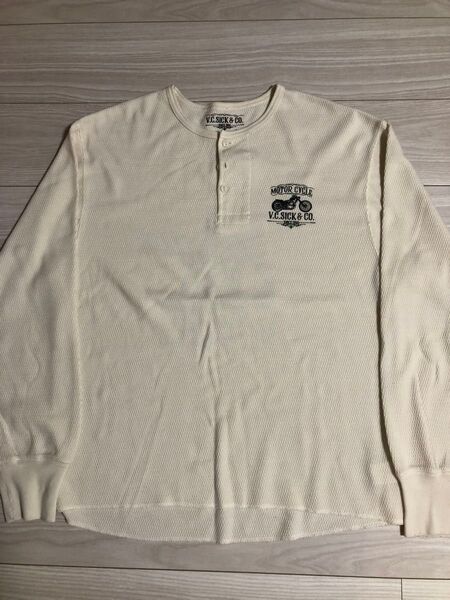 V.C.Sick&CO. 長袖Tシャツ ヘンリーネック オフホワイト