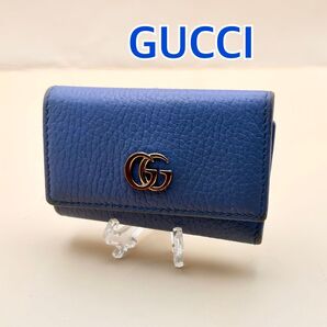GUCCI GGマーモント キーケース ゴールド金具 レザー