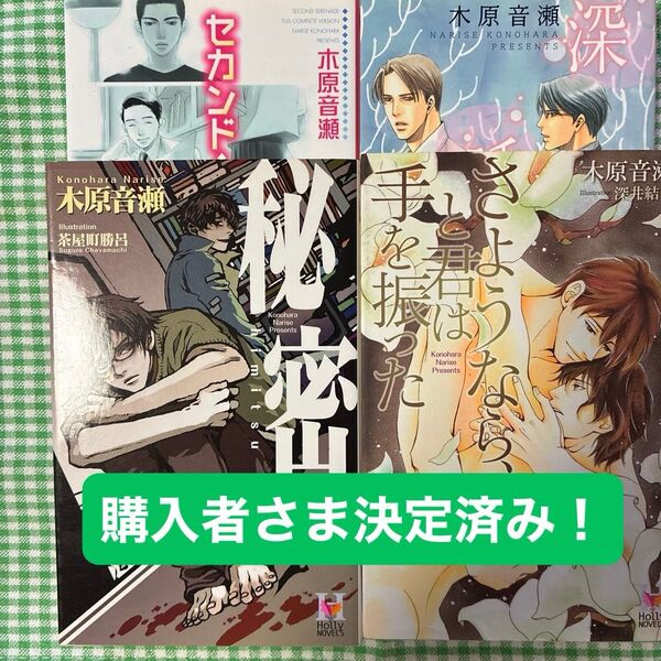 【購入者確定済み!】木原音瀬作品4冊セット