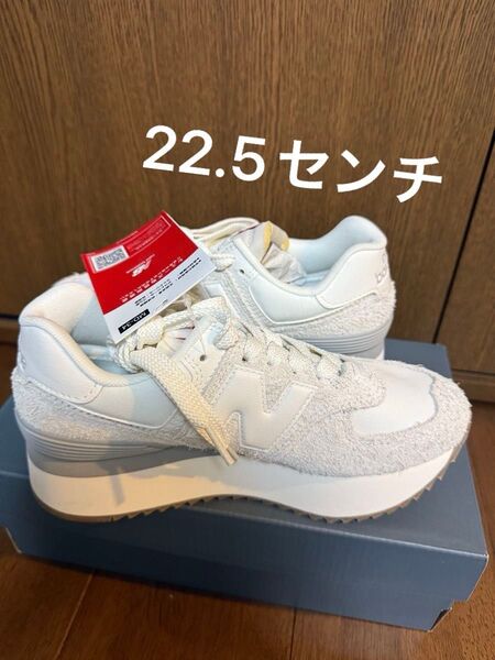 ニューバランス new balanceWL574ZQDB 22.5センチ 新品 厚底 ヒールスニーカー