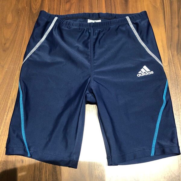 150 adidas アディダス 水着 男子 ハーフパンツ ネイビー スイムウェア 水泳 小学生