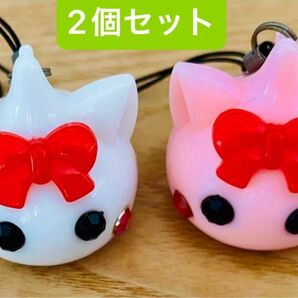 平成レトロ ほっぺちゃん ピンク 白 ストラップ 2個セット