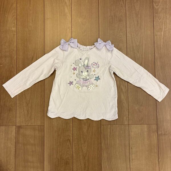 メゾピアノ ロンT 130 パープル 紫 長袖 Tシャツ 130cm mezzo piano カットソー
