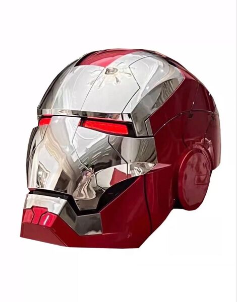 AUTOKING 1/1 アイアンマン マーク5 MK5 ヘルメット ボイスコントロール シルバーメッキ 音声認識自動開閉式