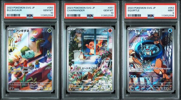連番!ポケモンカード スペシャルデッキセットEX 御三家 AR PSA9.10