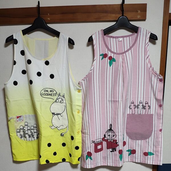保育士 エプロン ムーミン リトルミイ ニョロニョロ MOOMIN