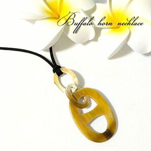 BN303 ベージュ系 3連ネックレス 水牛ネックレス バッファローホーン