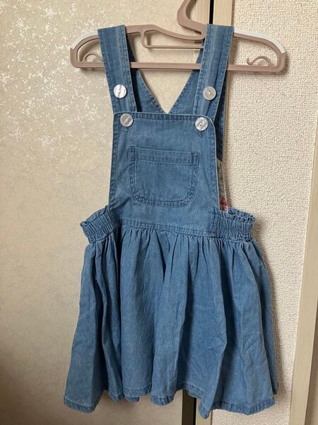 キッズ服 子供服 デニム ワンピース ジャンバースカート