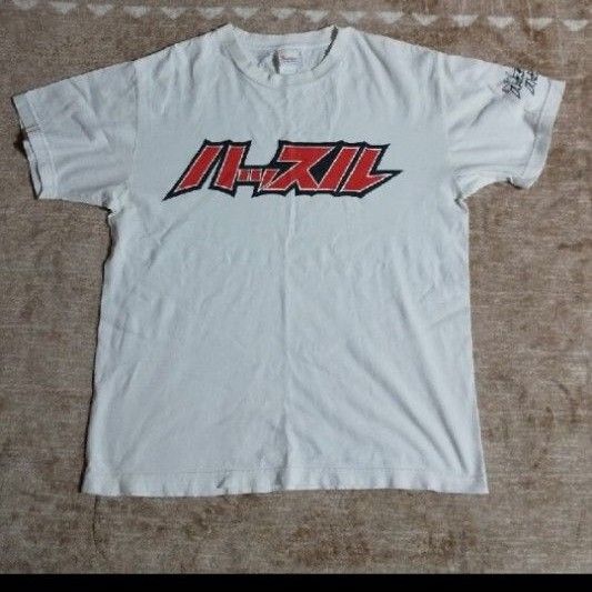 ハッスルTシャツ プロレス size M ビンテージ
