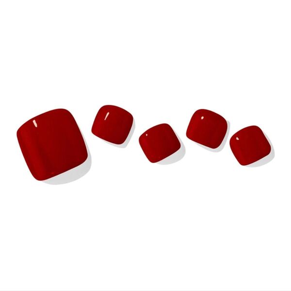 ohora オホーラ ジェルネイルシール フットネイル ペディキュア レッド P basic pedicure no.4