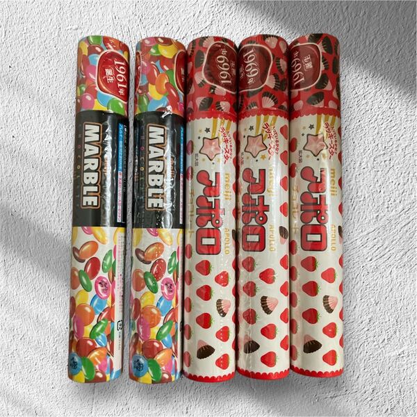 アポロ マーベル ビッグチョコ 筒形 5本セット アポロ 3本 マーベル 3本