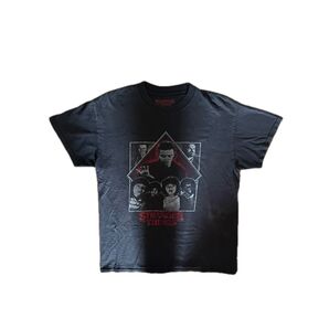 【希少】ストレンジャーシングス Tシャツ ビッグプリント ネットフリックス 公式 ブラック M