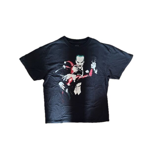 ハーレイ・クイン ジョーカー バットマン Tシャツ ブラック Lサイズ 映画 古着