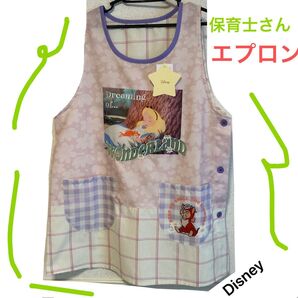 保育士 エプロン M-L 大人用 ふしぎの国のアリス 未使用 新品 先生 即日発送 新作 オススメ ピンク かわいい ディズニー