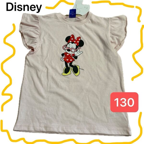 Disney 130 ミニー 半袖Tシャツ 女の子 子供服 即日発送 新品 未使用 タグ付き