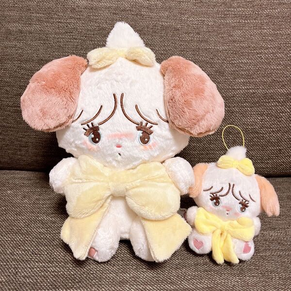 mikko characters 抱きしめおリボンぬいぐるみ マスコット スフレ 2点セット