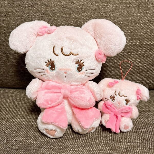 mikko characters 抱きしめおリボンぬいぐるみ マスコット キャミー 2点セット