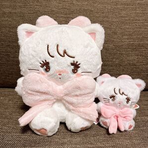 mikko characters 抱きしめおリボンぬいぐるみ マスコット ムース 2点セット