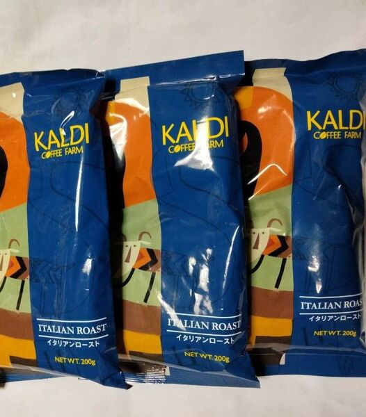 KALDI カルディ コーヒー珈琲 イタリアンロースト 中挽き コーヒー粉 200g×3袋