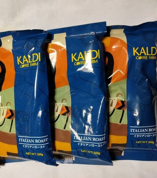 KALDI カルディ コーヒー珈琲 イタリアンロースト 中挽き コーヒー粉 200g×3袋