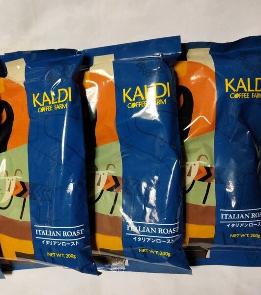 KALDI カルディ コーヒー珈琲 イタリアンロースト 中挽き コーヒー粉 200g×3袋