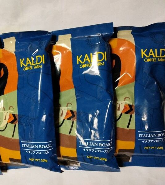 KALDI カルディ コーヒー珈琲 イタリアンロースト 中挽き コーヒー粉 200g×3袋