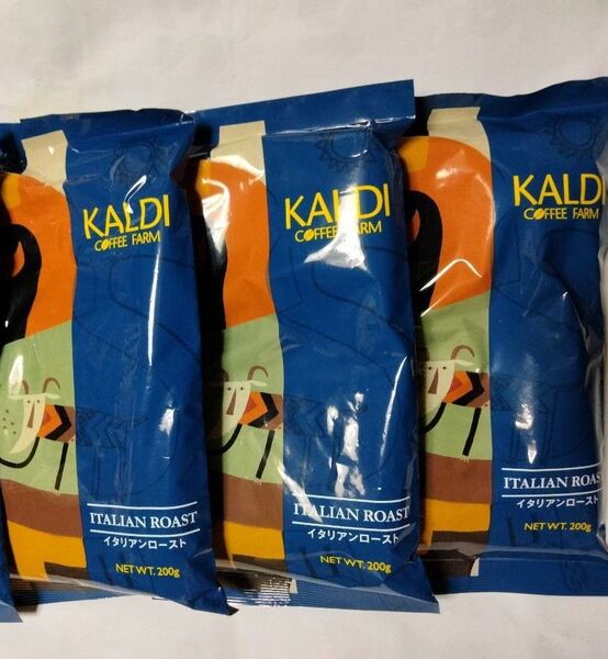KALDI カルディ コーヒー珈琲 イタリアンロースト 中挽き コーヒー粉 200g×3袋