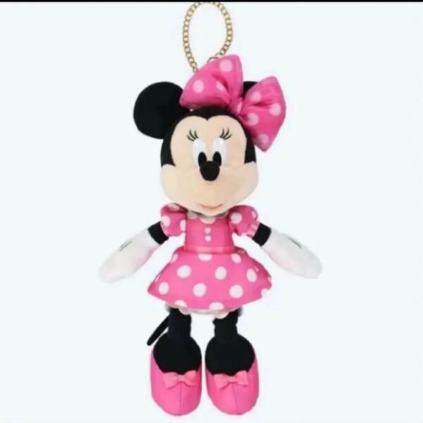 ディズニー ミニー ミニーの日 ぬいぐるみチャーム ピンク