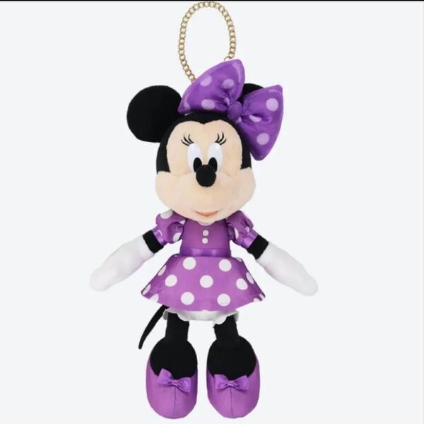 ディズニーミニー ぬいぐるみチャーム パープル 紫 ミニーの日