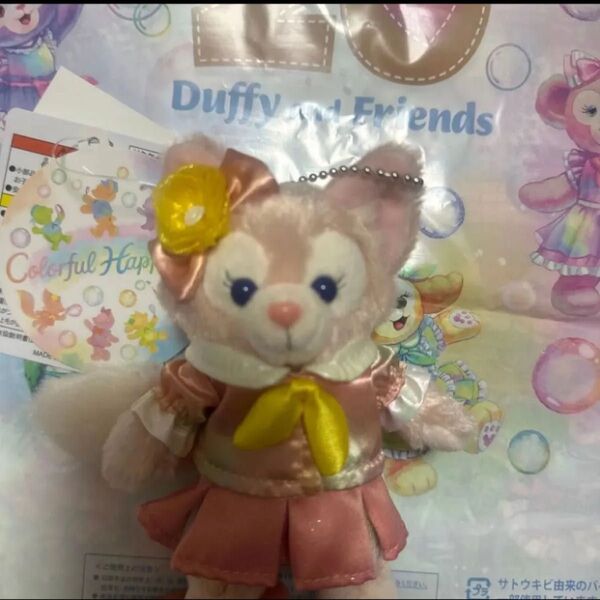 ダッフィー&フレンズ カラフルハピネスダッフィー ぬいぐるみバッジ リーナベル