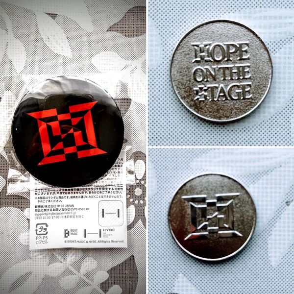 HOPE ON THE STAGE 会場ガチャ缶バッヂとコイン1枚です。埼玉アリーナ京セラドーム