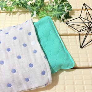 肌に優しい快適天然素材☆アイスノンカバー☆ふわふわ8重ガーゼ☆保冷枕入れ