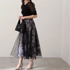 PROPORTION BODY DRESSING (プロポーションボディドレッシング)シアーパフニット M 黒 ブラック