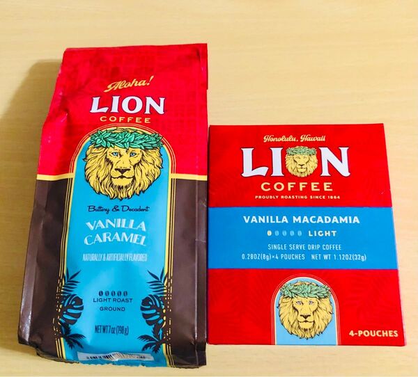ライオンコーヒー バニラマカダミア バニラキャラメル 珈琲 フレーバーコーヒー ハワイ Lion