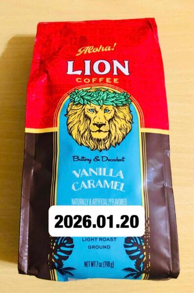 ライオンコーヒー バニラキャラメル 粉 ハワイ Lion