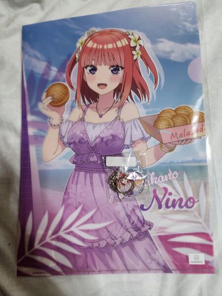 五等分の花嫁 ラッフルくじ 中野二乃 アクリルキーホルダー クリアファイルセット クリアファイル