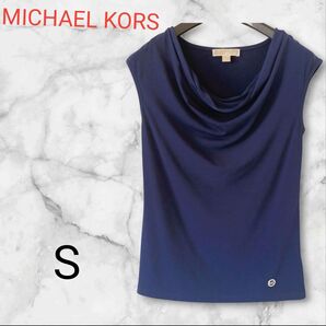 MICHAEL KORS 【S】ノースリーブトップス ネイビー タンクトップ ノースリーブ トップス