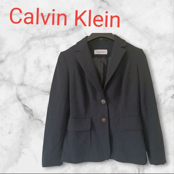 Calvin Klein カルバンクライン【フリーサイズ】レディース ジャケット ネイビー テーラードジャケット ブラック 長袖