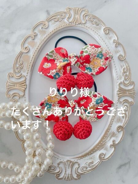 ハンドメイド リボン リボンヘアゴム ヘアゴム キッズ ベビー 花柄 ヘアゴムセット ヘアアクセサリー ギフト プレゼント